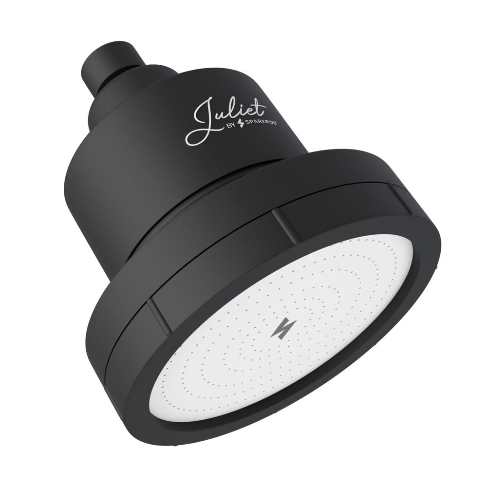 Spark Pod The Juliet Filtered Shower Head Luxury High Pressure Shower Head,Black